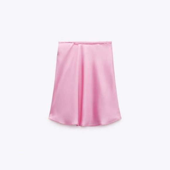 Zara Pink Satin Effect Mini Skirt - Picture 15 of 17